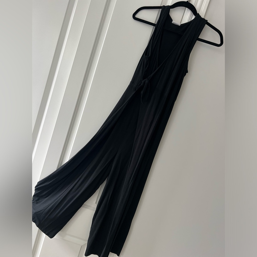 Nom maternity Francesca wrap jumpsuit black size small
